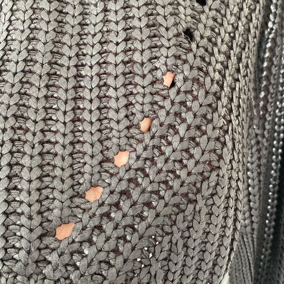 525 Revolve Black Crew Neck Oversized Balloon Sleeve Sweater sz M Urban Goth Emo - Picture 3 of 9